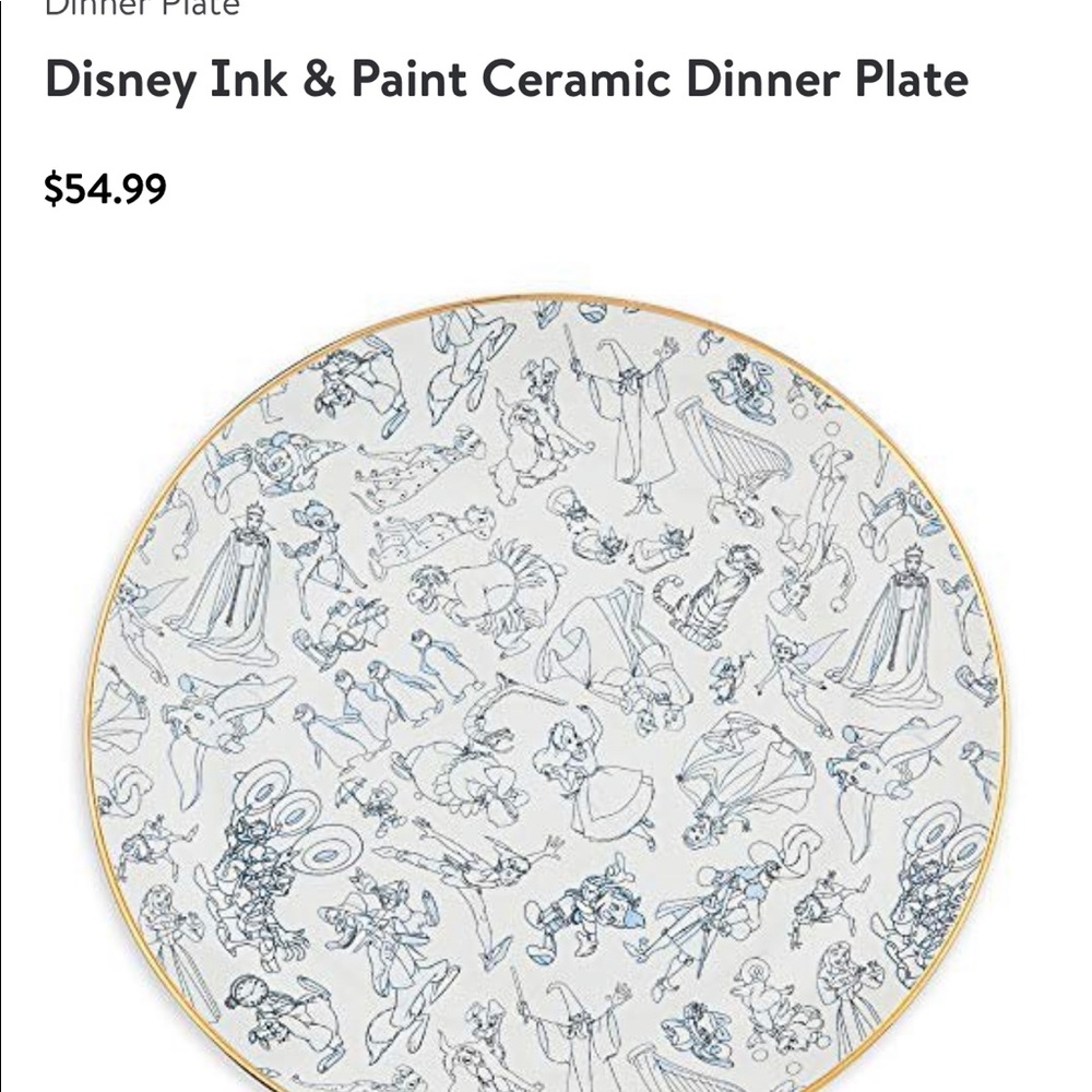 Set of 4 dinner ceramic dinner plates